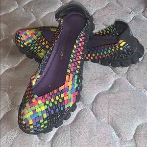 Sketchers memory foam colorful lightweight slip on